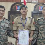 10 मीटर एयर पिस्टल शूटिंग प्रतियोगिता में स्वर्ण पदक जीतने वाले अक्षय राणा सम्मानित